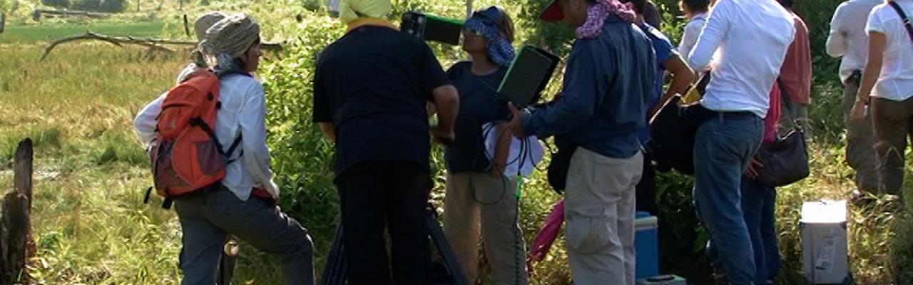 Chantal Akerman en tournage au Cambodge